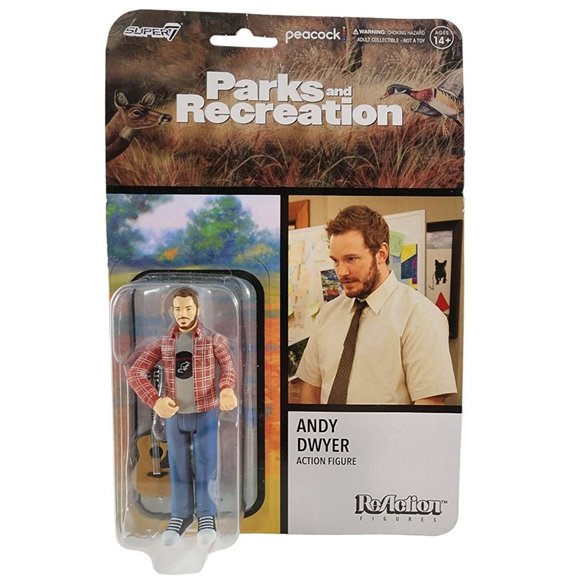 NIB Parks and Recreation Andy Dwyer Action Figure ReAction Figures w/Guitar 4" - Picture 1 of 4